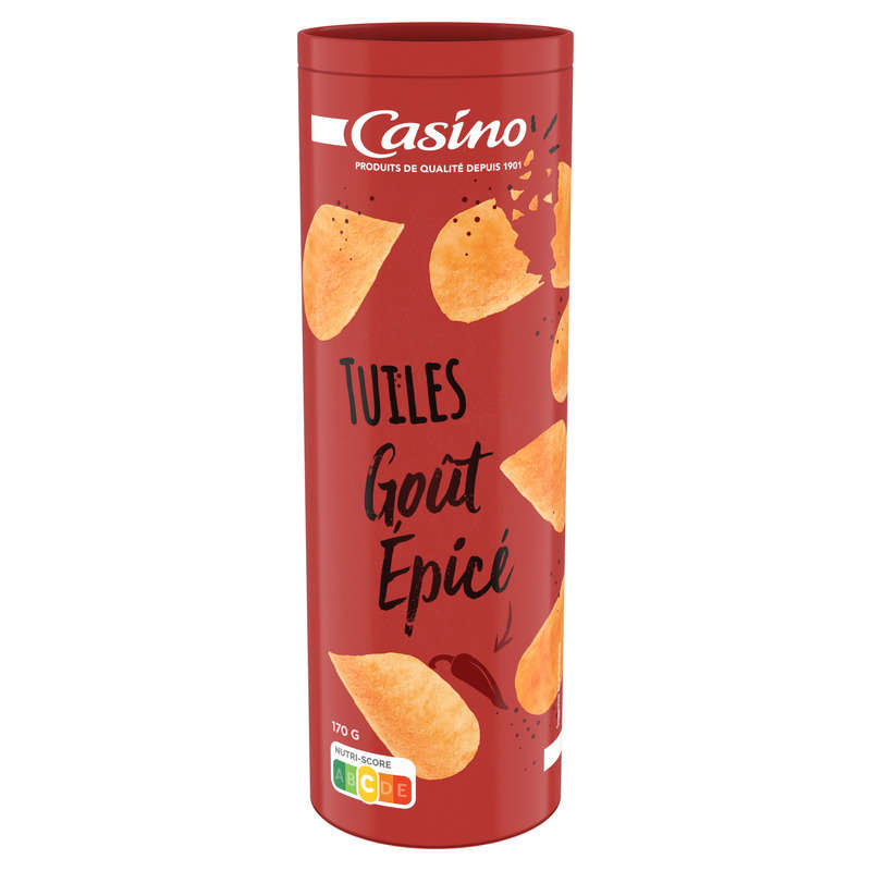 CASINO Tuiles - Biscuits apéritifs - Goût épicé