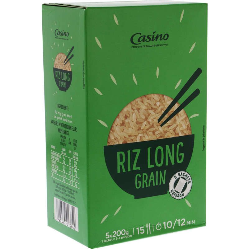 CASINO Riz - Long grain - Sachets cuisson