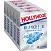 chewing gum blancheur parfum menthe polaire sans sucres hollywood 70g offre économique