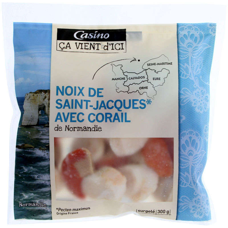 Noix de Saint-Jacques - Avec Corail - Surgelées