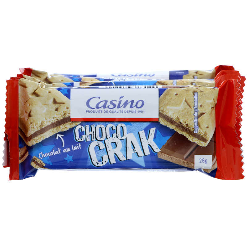 Choco-Crak - Biscuits fourrés au chocolat au lait- 5 ...