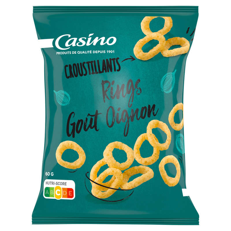 CASINO Rings - Biscuits apéritifs - Goût oignon