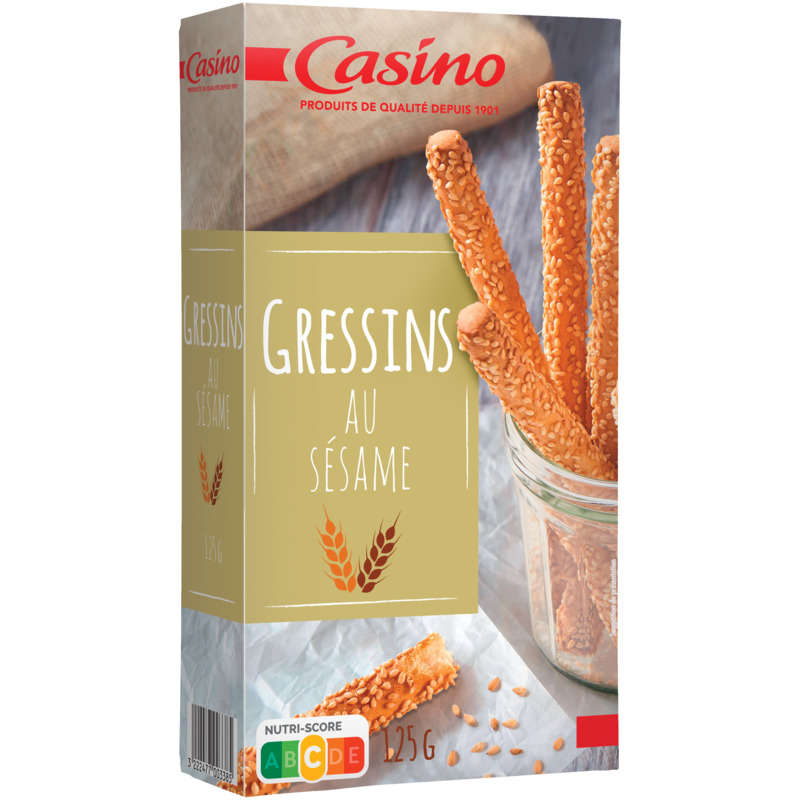 CASINO Flûtes - Biscuits apéritifs - Sésame