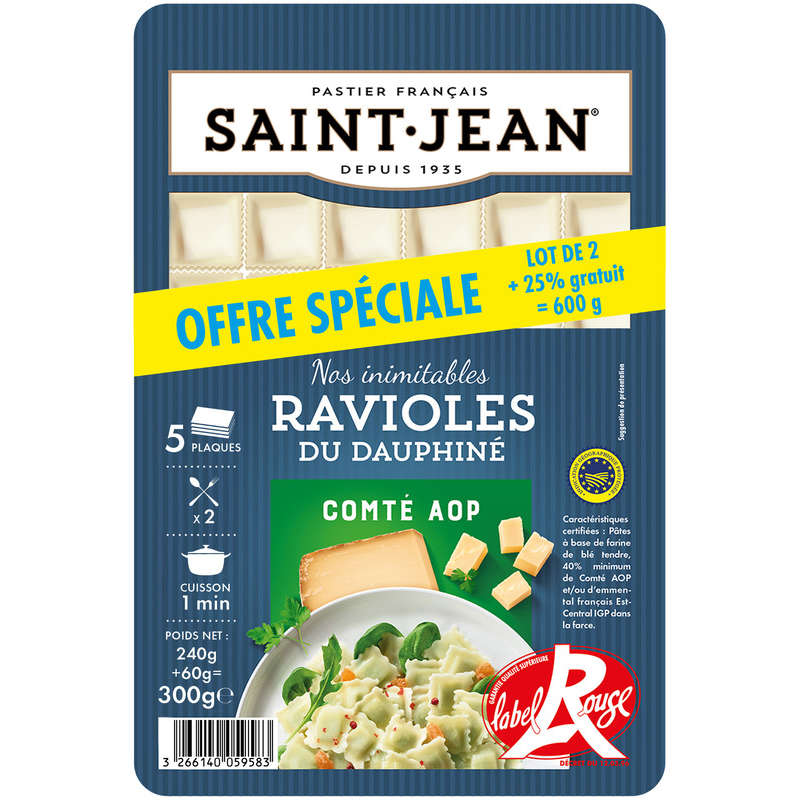 St Jean raviole du Dauphiné label rouge x2 600g