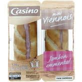 CASINO Mini viennois - Sandwich - Jambon emmental