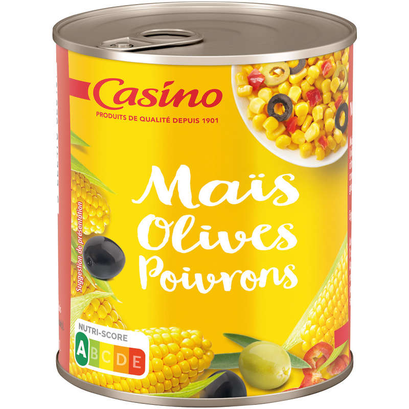 CASINO Trio maïs - Olives - Poivrons