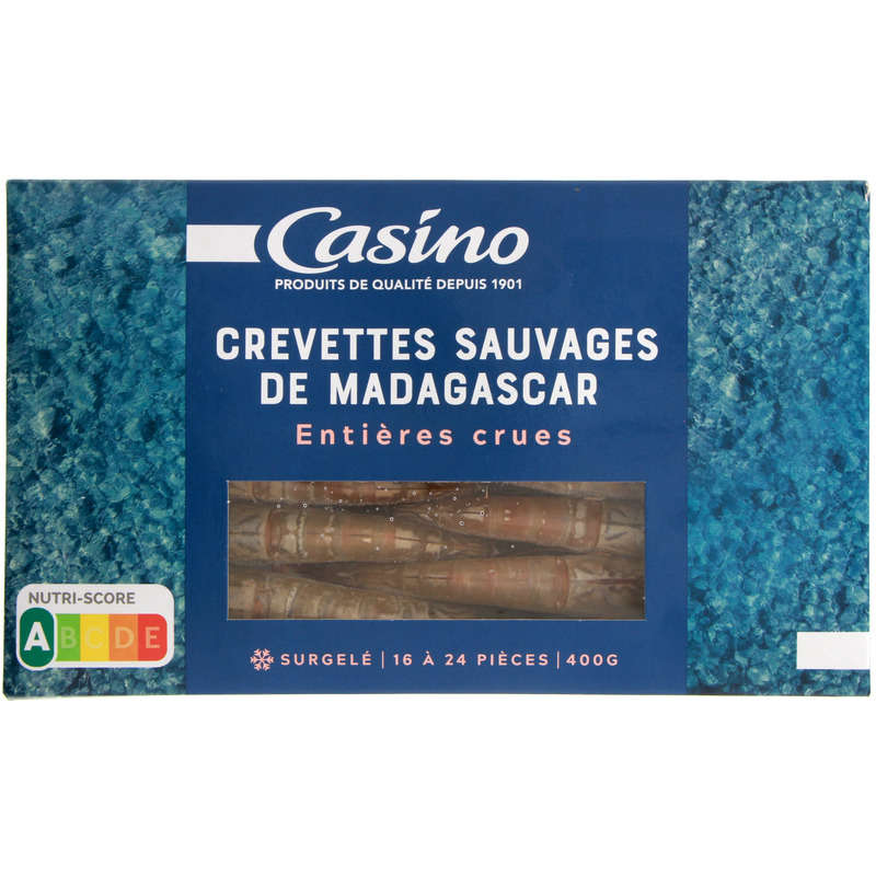 Casino Crevettes entières crues 16/24 pièces/uv -P
