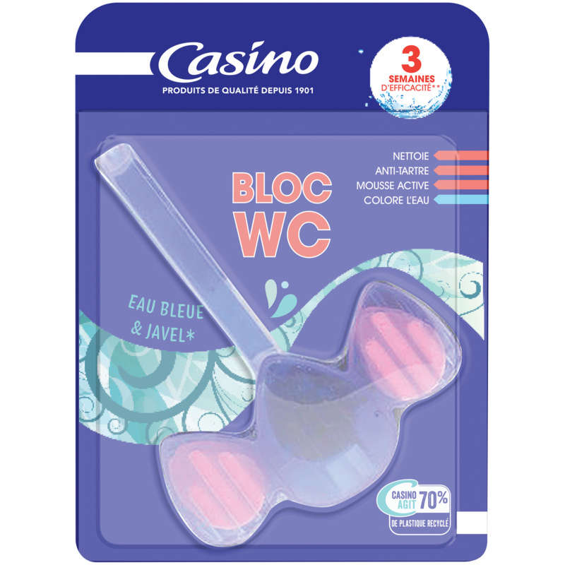 CASINO Bloc WC - Eau bleue - Javel