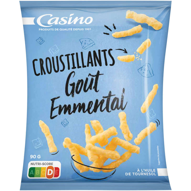 CASINO Croustillants - Biscuits apéritifs - Goût emmental