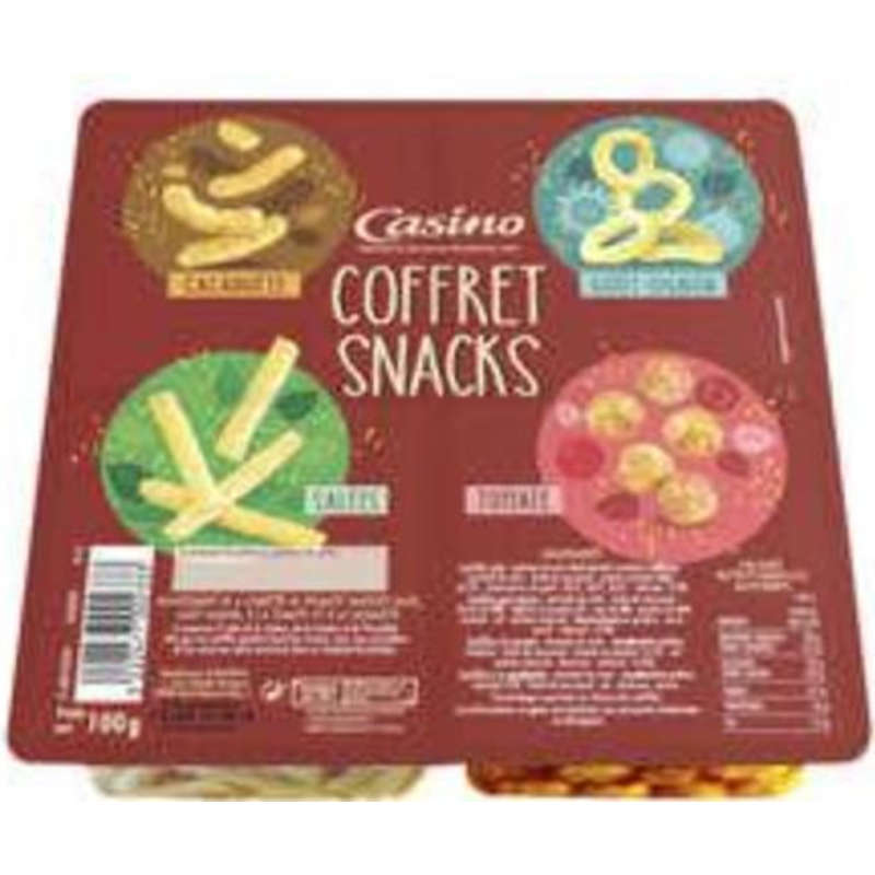 CASINO Coffret snacks - Biscuits apéritfs - Oignon cacahuète...