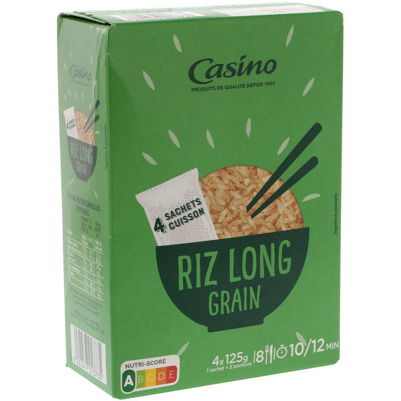 CASINO Riz - Long grain - Sachets cuisson