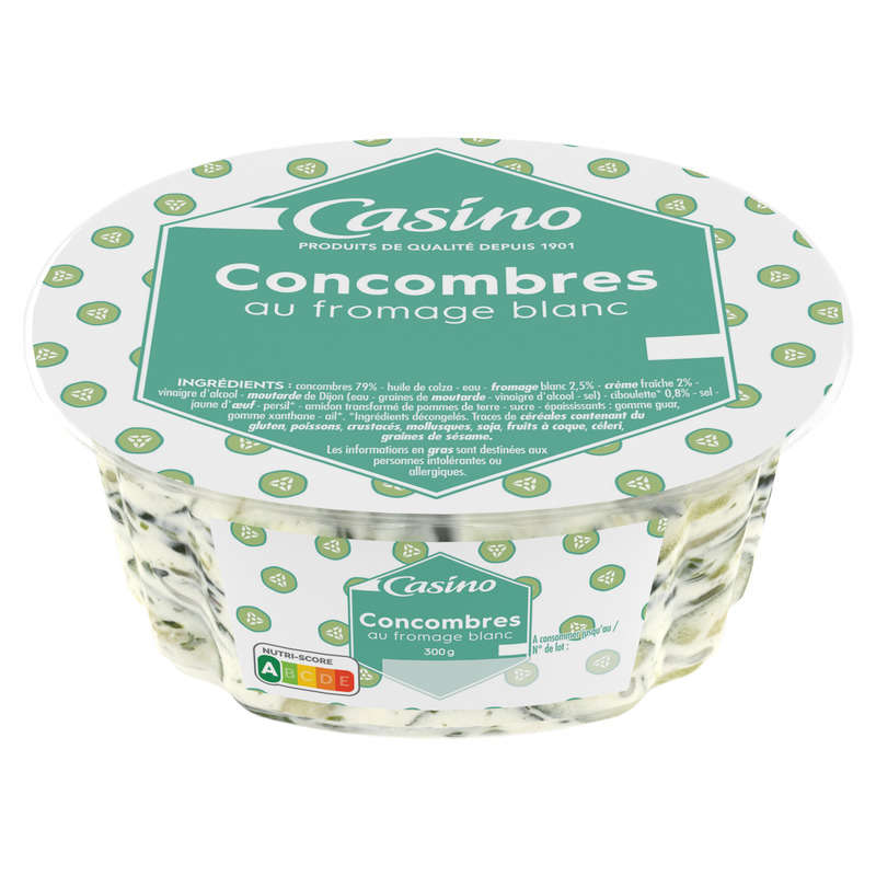 CASINO Concombres au fromage blanc